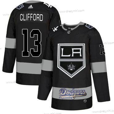 Adidas La Los Angeles Kings With Dodgers 13 Kyle Clifford Černá dres – Pánské