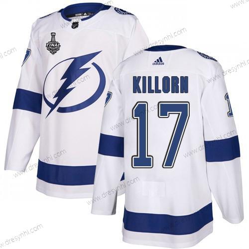 Adidas Lightning #17 Alex Killorn Bílý Road Autentické 2020 Stanley Cup Final Sešitý NHL dres – Pánské