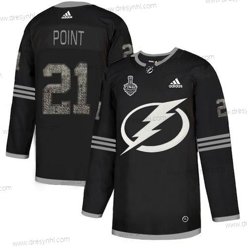 Adidas Lightning #21 Brayden Point Černá Autentické Klasický 2020 Stanley Cup Final Sešitý NHL dres – Pánské