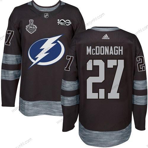 Adidas Lightning #27 Ryan Mcdonagh Černá 1917-2017 100th Výročí 2020 Stanley Cup Final Sešitý NHL dres – Pánské