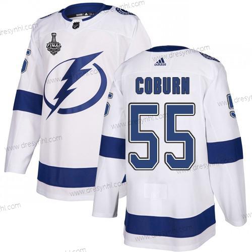 Adidas Lightning #55 Braydon Coburn Bílý Road Autentické 2020 Stanley Cup Final Sešitý NHL dres – Pánské