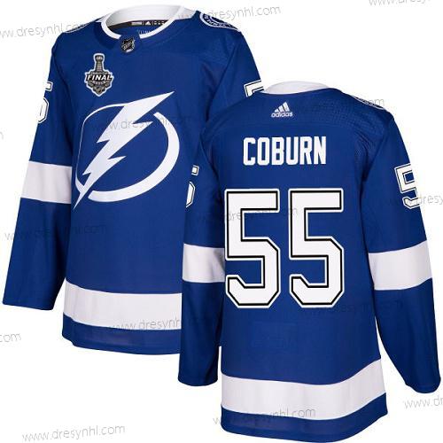 Adidas Lightning #55 Braydon Coburn Modrý Domácí dres Autentické 2020 Stanley Cup Final Sešitý NHL dres – Pánské