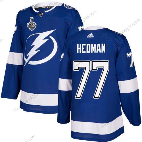 Adidas Lightning #77 Victor Hedman Modrý Domácí dres Autentické 2020 Stanley Cup Final Sešitý NHL dres – Pánské