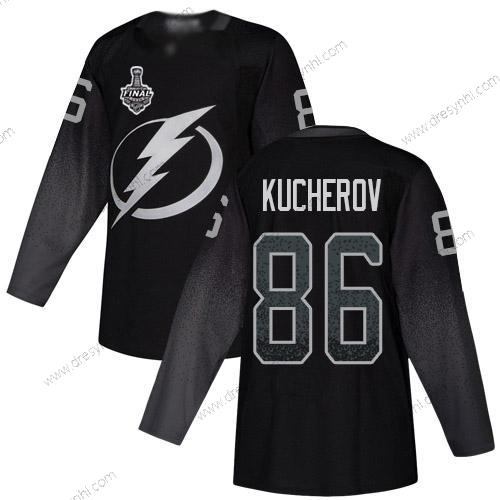 Adidas Lightning #86 Nikita Kucherov Černá Náhradní Autentické 2020 Stanley Cup Final Sešitý NHL dres – Pánské