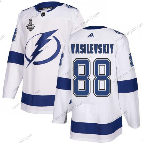 Adidas Lightning #88 Andrei Vasilevskiy Bílý Road Autentické 2020 Stanley Cup Final Sešitý NHL dres – Pánské