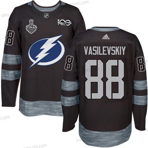 Adidas Lightning #88 Andrei Vasilevskiy Černá 1917-2017 100th Výročí 2020 Stanley Cup Final Sešitý NHL dres – Pánské