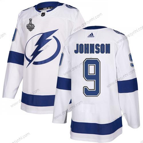 Adidas Lightning #9 Tyler Johnson Bílý Road Autentické 2020 Stanley Cup Final Sešitý NHL dres – Pánské