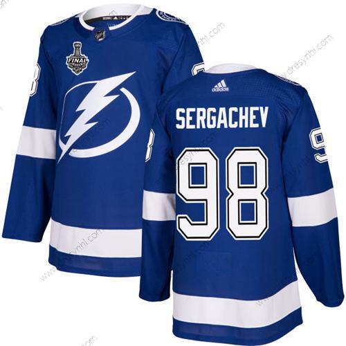 Adidas Lightning #98 Mikhail Sergachev Modrý Domácí dres Autentické 2020 Stanley Cup Final Sešitý NHL dres – Pánské