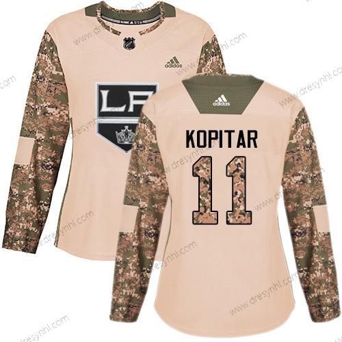 Adidas Los Angeles Kings #11 Anze Kopitar Camo Autentické 2017 Veterans Day Sešitý NHL dres – Dámské