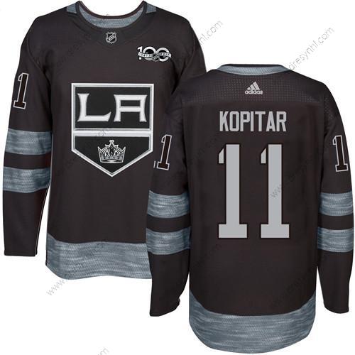 Adidas Los Angeles Kings #11 Anze Kopitar Černá 1917-2017 100th Výročí Sešitý NHL dres – Pánské