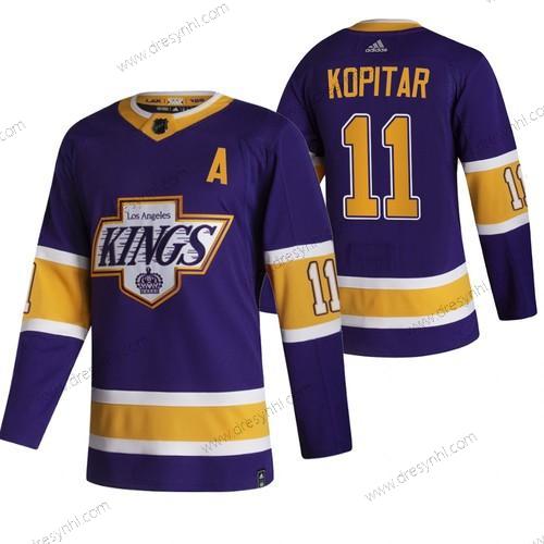 Adidas Los Angeles Kings #11 Anze Kopitar Černá 2020-21 Obrácený Retro Náhradní NHL dres – Pánské