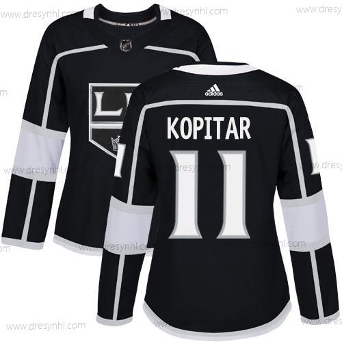 Adidas Los Angeles Kings #11 Anze Kopitar Černá Domácí dres Autentické Sešitý NHL dres – Dámské