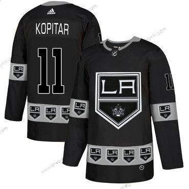 Adidas Los Angeles Kings #11 Anze Kopitar Černá Tým Logos dres – Pánské