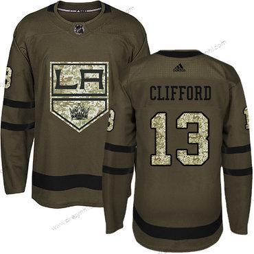 Adidas Los Angeles Kings #13 Kyle Clifford Zelená Salute to Service Sešitý NHL dres – Pánské