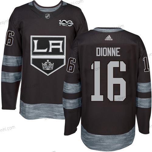 Adidas Los Angeles Kings #16 Marcel Dionne Černá 1917-2017 100th Výročí Sešitý NHL dres – Pánské