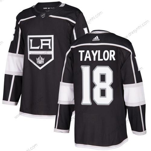 Adidas Los Angeles Kings #18 Dave Taylor Černá Domácí dres Autentické Sešitý NHL dres – Pánské