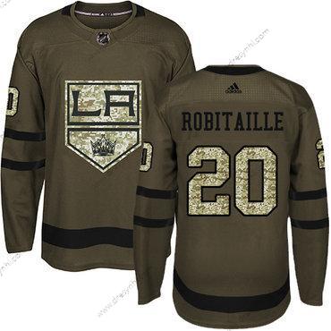 Adidas Los Angeles Kings #20 Luc Robitaille Zelená Salute to Service Sešitý NHL dres – Pánské