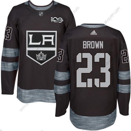 Adidas Los Angeles Kings #23 Dustin Brown Černá 1917-2017 100th Výročí Sešitý NHL dres – Pánské