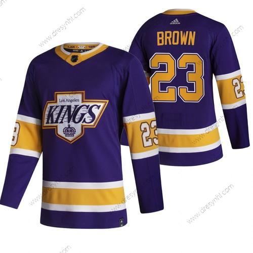 Adidas Los Angeles Kings #23 Dustin Brown Černá 2020-21 Obrácený Retro Náhradní NHL dres – Pánské