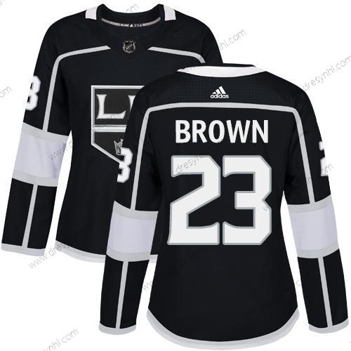 Adidas Los Angeles Kings #23 Dustin Brown Černá Domácí dres Autentické Sešitý NHL dres – Dámské