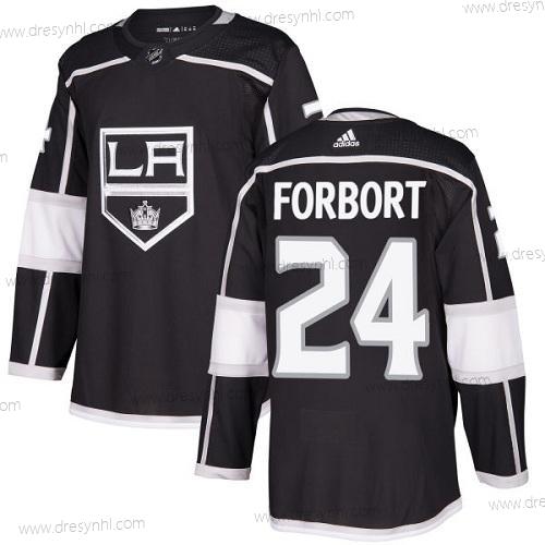 Adidas Los Angeles Kings #24 Derek Forbort Černá Domácí dres Autentické Sešitý NHL dres – Pánské