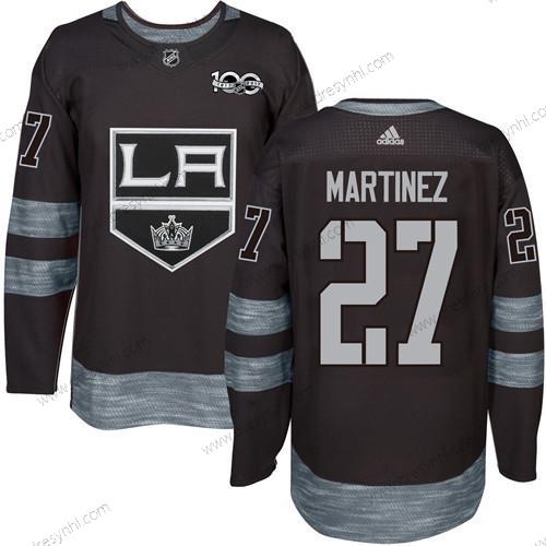 Adidas Los Angeles Kings #27 Alec Martinez Černá 1917-2017 100th Výročí Sešitý NHL dres – Pánské