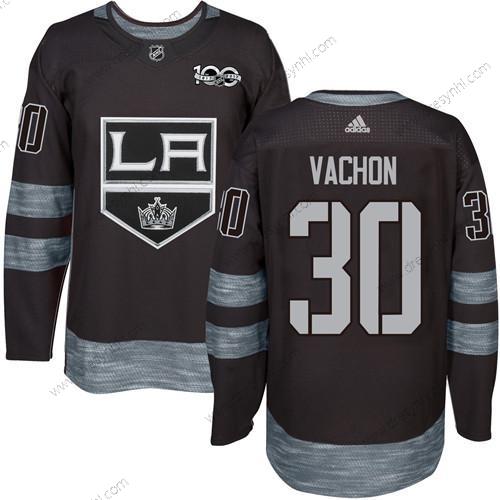 Adidas Los Angeles Kings #30 Rogie Vachon Černá 1917-2017 100th Výročí Sešitý NHL dres – Pánské