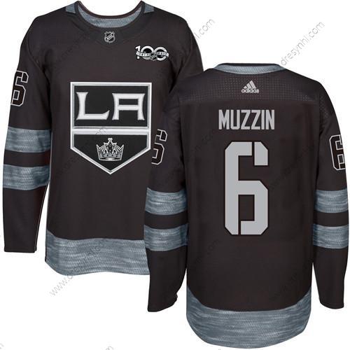 Adidas Los Angeles Kings #6 Jake Muzzin Černá 1917-2017 100th Výročí Sešitý NHL dres – Pánské