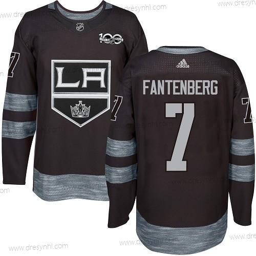 Adidas Los Angeles Kings #7 Oscar Fantenberg Černá 1917-2017 100th Výročí Sešitý NHL dres – Pánské