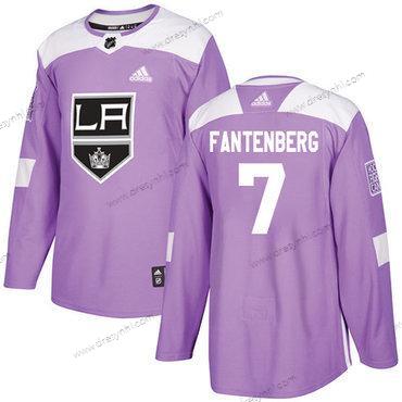 Adidas Los Angeles Kings #7 Oscar Fantenberg Nachový Autentické Bojuje proti rakovině Sešitý NHL dres – Pánské