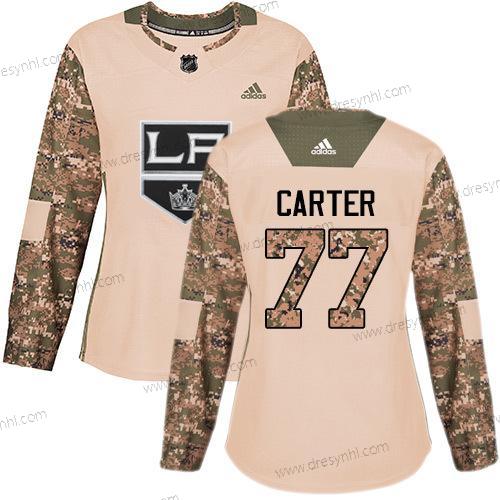 Adidas Los Angeles Kings #77 Jeff Carter Camo Autentické 2017 Veterans Day Sešitý NHL dres – Dámské