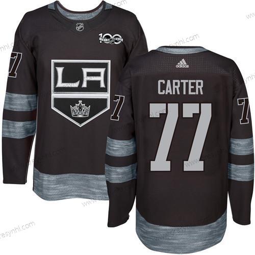 Adidas Los Angeles Kings #77 Jeff Carter Černá 1917-2017 100th Výročí Sešitý NHL dres – Pánské