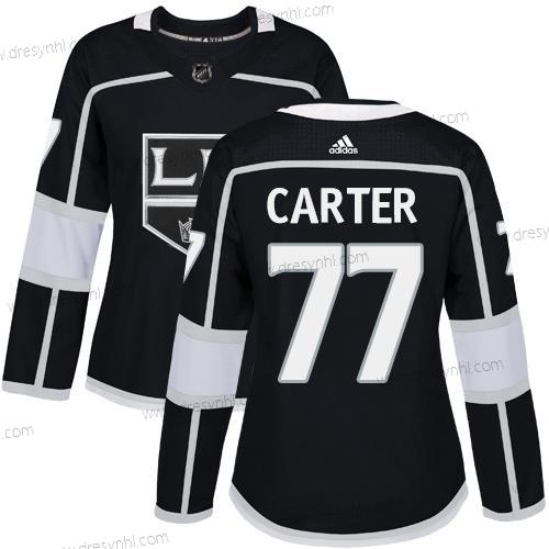 Adidas Los Angeles Kings #77 Jeff Carter Černá Domácí dres Autentické Sešitý NHL dres – Dámské