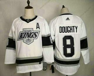 Adidas Los Angeles Kings #8 Drew Doughty Bílý With A Patch Sešitý NHL dres – Pánské