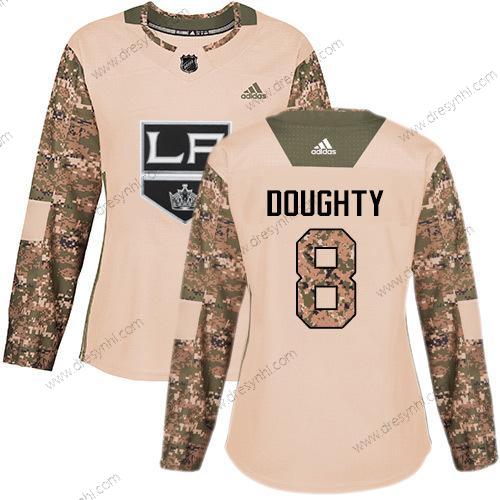 Adidas Los Angeles Kings #8 Drew Doughty Camo Autentické 2017 Veterans Day Sešitý NHL dres – Dámské