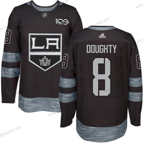 Adidas Los Angeles Kings #8 Drew Doughty Černá 1917-2017 100th Výročí Sešitý NHL dres – Pánské