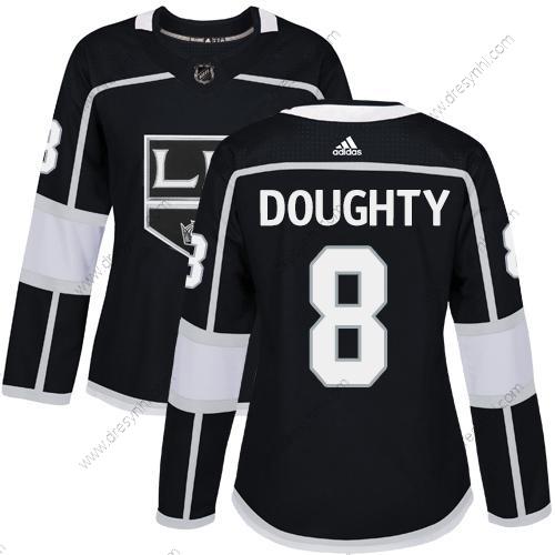 Adidas Los Angeles Kings #8 Drew Doughty Černá Domácí dres Autentické Sešitý NHL dres – Dámské