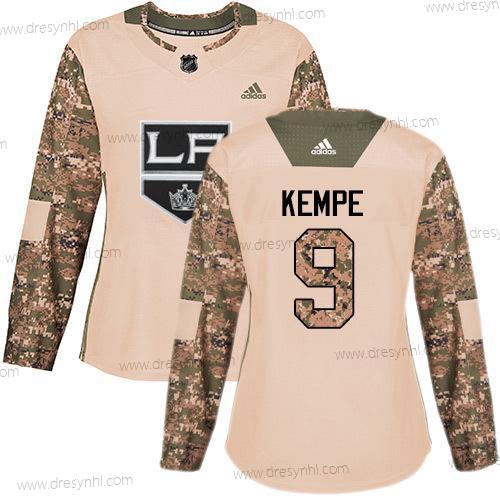 Adidas Los Angeles Kings #9 Adrian Kempe Camo Autentické 2017 Veterans Day Sešitý NHL dres – Dámské