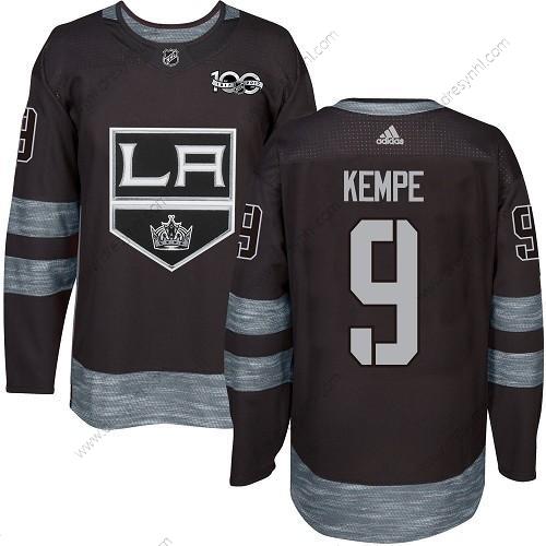 Adidas Los Angeles Kings #9 Adrian Kempe Černá 1917-2017 100th Výročí Sešitý NHL dres – Pánské