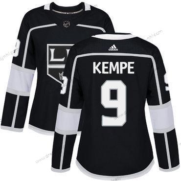 Adidas Los Angeles Kings #9 Adrian Kempe Černá Domácí dres Autentické Sešitý NHL dres – Dámské