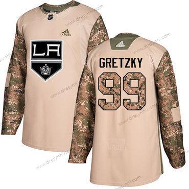 Adidas Los Angeles Kings #99 Wayne Gretzky Camo Autentické 2017 Veterans Day Sešitý NHL dres – Pánské