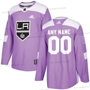 Adidas Los Angeles Kings Personalizované Nachový Růžový Hokejový Bojuje proti rakovině Tréninkový dres – Pánské