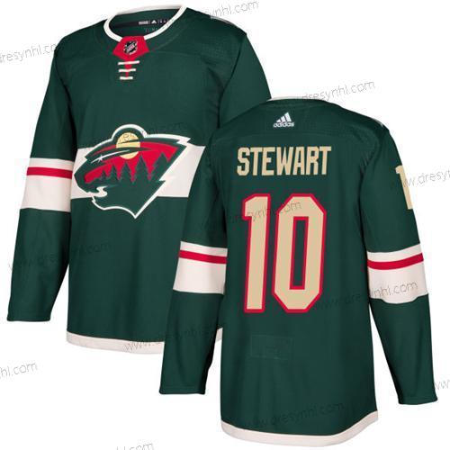 Adidas Minnesota Wild #10 Chris Stewart Zelená Domácí dres Autentické Sešitý NHL dres – Pánské