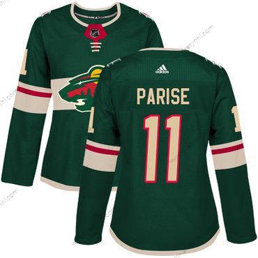 Adidas Minnesota Wild #11 Zach Parise Zelená Domácí dres Autentické Sešitý NHL dres – Dámské