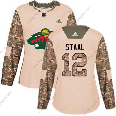 Adidas Minnesota Wild #12 Eric Staal Camo Autentické 2017 Veterans Day Sešitý NHL dres – Dámské