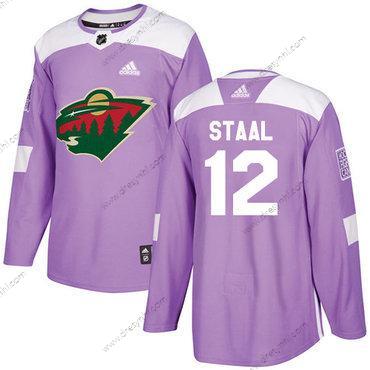 Adidas Minnesota Wild #12 Eric Staal Nachový Autentické Bojuje proti rakovině Sešitý NHL dres – Pánské