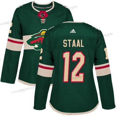 Adidas Minnesota Wild #12 Eric Staal Zelená Domácí dres Autentické Sešitý NHL dres – Dámské