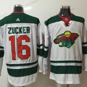 Adidas Minnesota Wild #16 Jason Zucker Bílý Road Autentické Sešitý NHL dres – Pánské