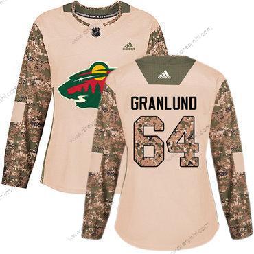 Adidas Minnesota Wild #64 Mikael Granlund Camo Autentické 2017 Veterans Day Sešitý NHL dres – Dámské