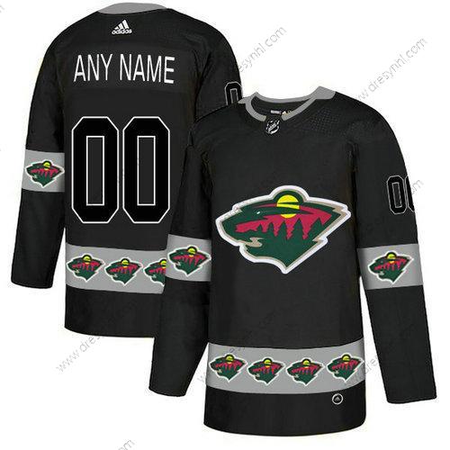 Adidas Minnesota Wild Personalizované Černá Tým Logos dres